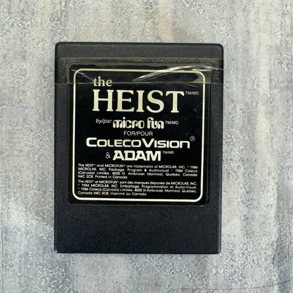 ColecoVision & Adam The Heist by Micro Fun Rare Cartridge 1984 1980's - Picture 1 of 3